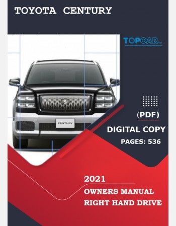 toyota century 2021 owners manual in english